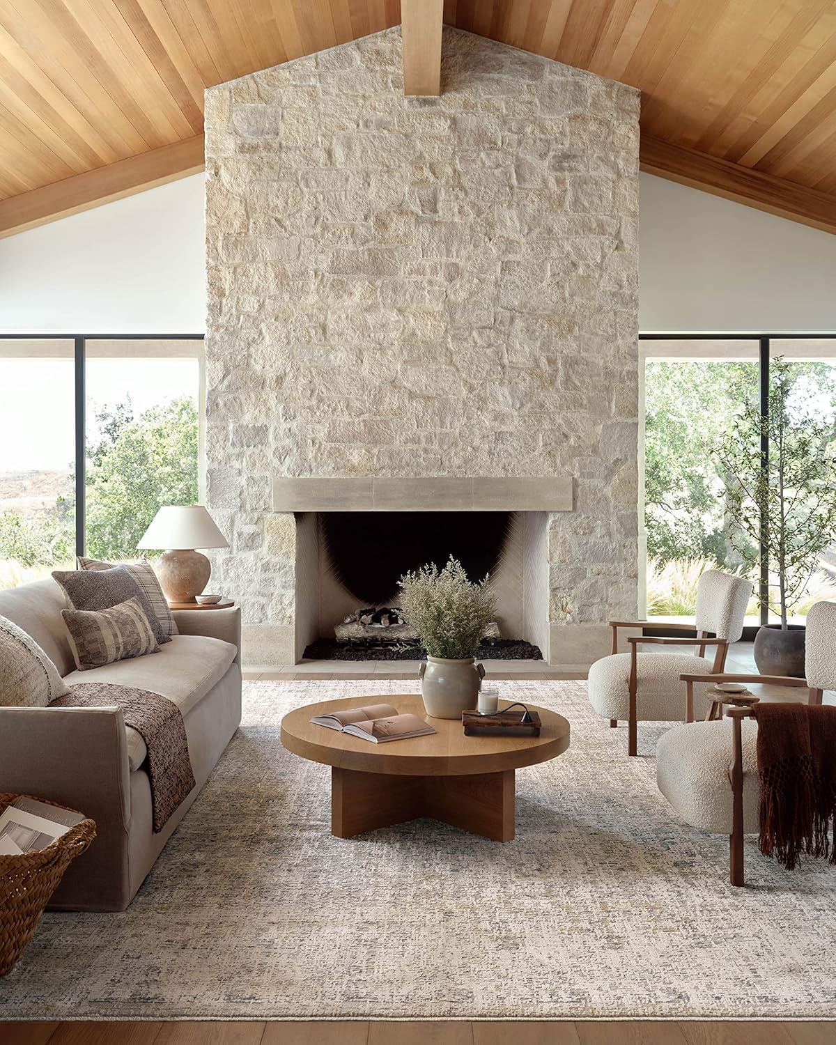 Amber Lewis x Loloi Alie Collection Sand/Sky Area Rug