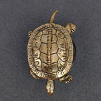 Brass Chinese Divination Style Turtle Desktop Ornaments