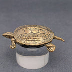 Brass Chinese Divination Style Turtle Desktop Ornaments