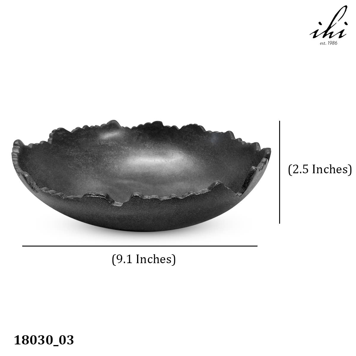 Black Round Bowl