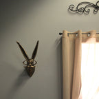 Gold Finish Hare Head Wall Hanging with Round Glasses