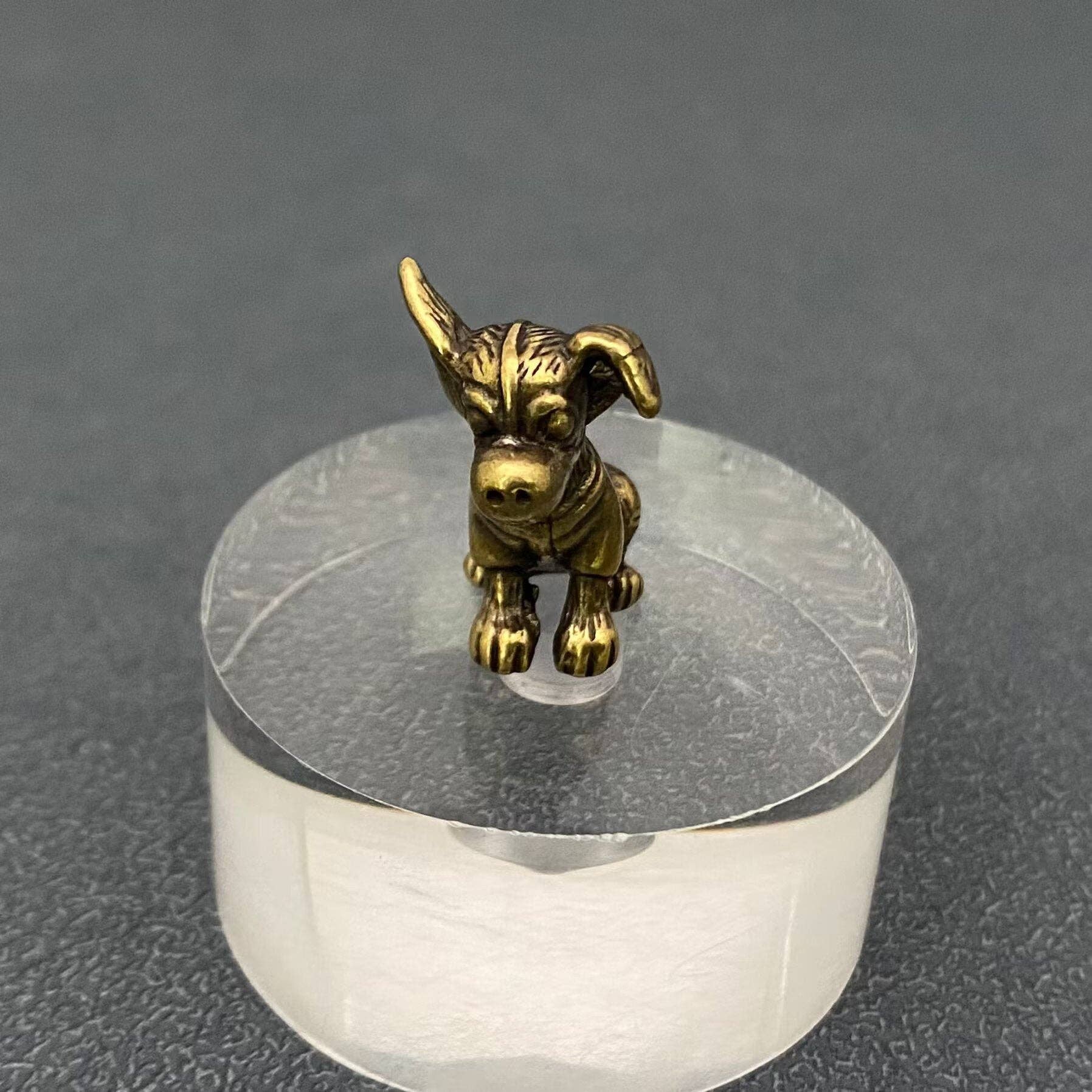 Small Brass Puppy Crafts Desktop Ornaments