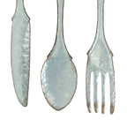Set of 3 Galvanized Wall Utensils - 31.5"