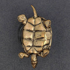 Brass Chinese Divination Style Turtle Desktop Ornaments