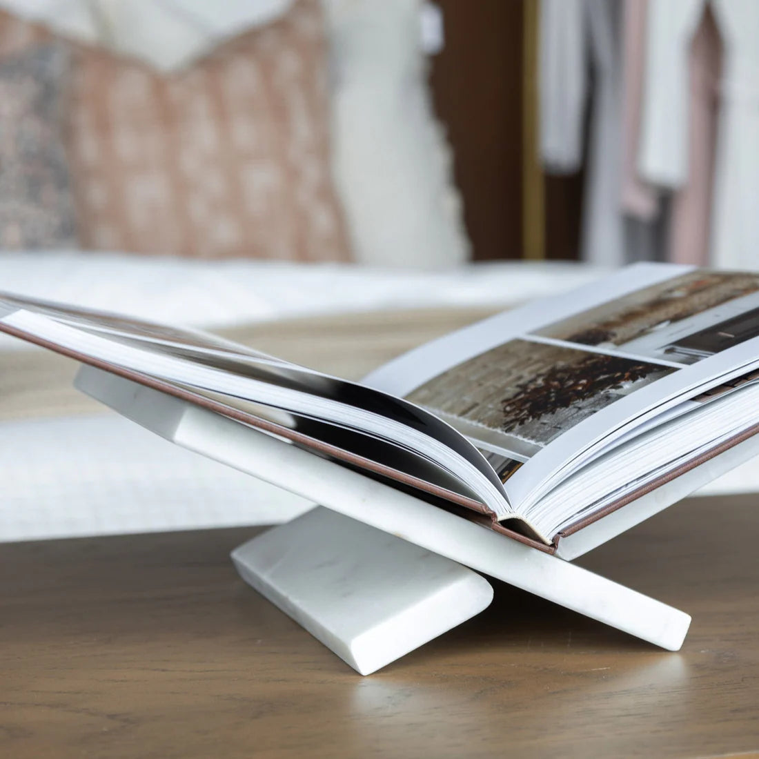 Interlocking Marble Book Holder