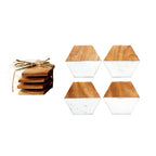 Mango + Marble Hexagon Coasters, Set of 4