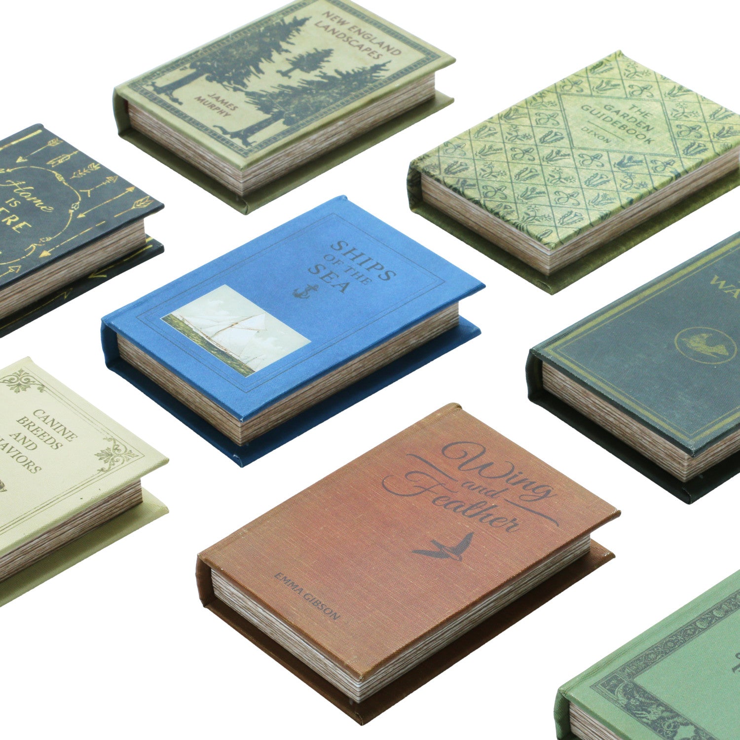 Mini Linen Book Storage Box