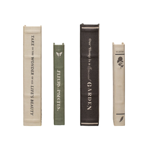 Canvas Book Storage Boxes, Set of 2