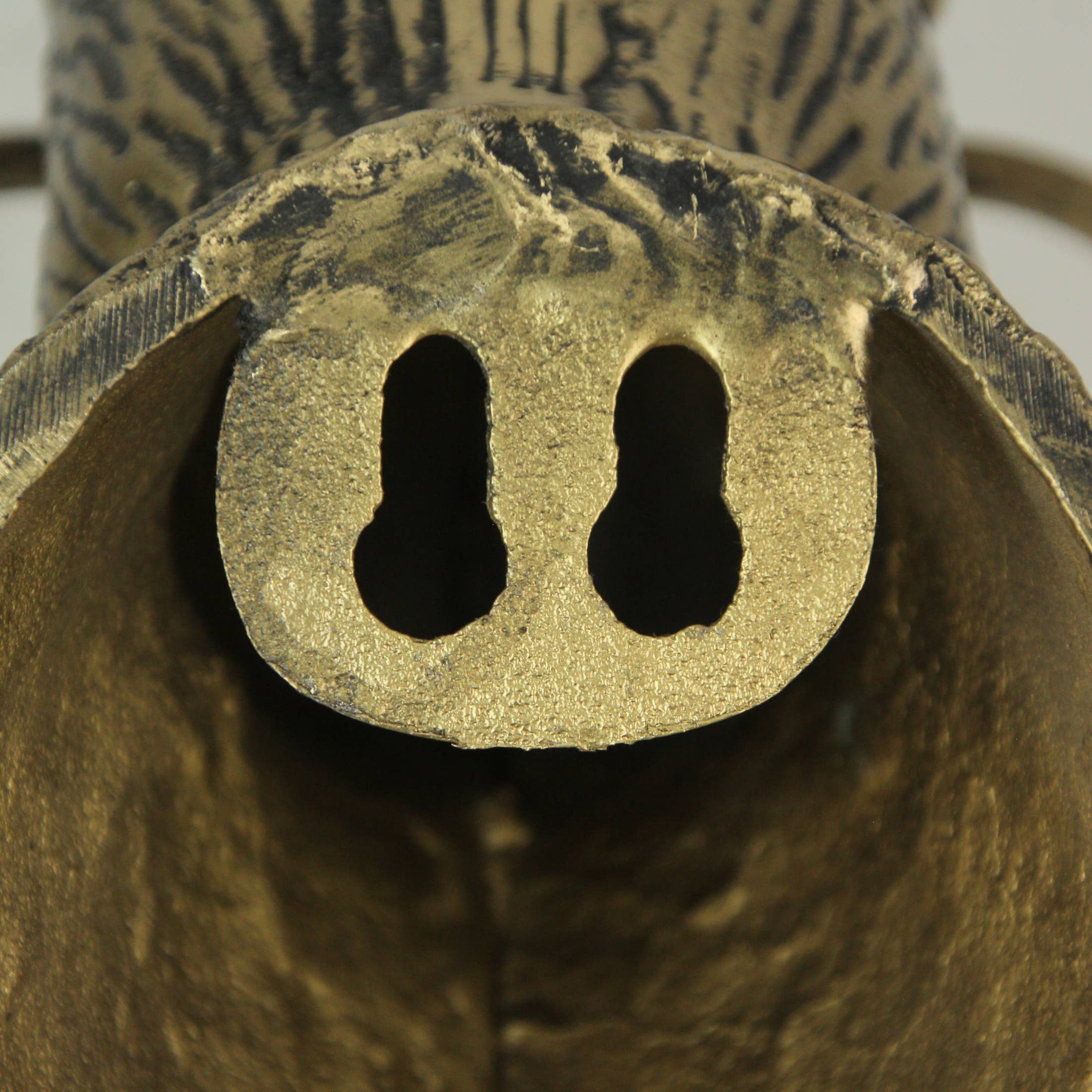 Gold Finish Hare Head Wall Hanging with Round Glasses