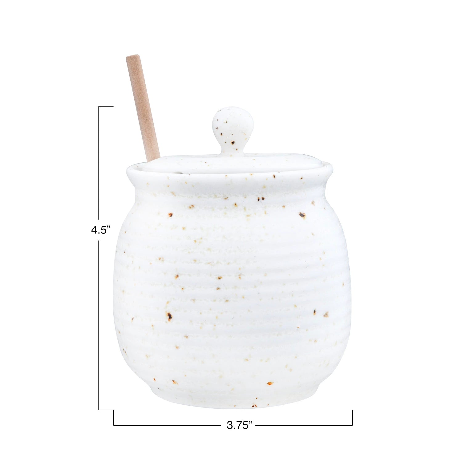 Honey Jar with Honey Dipper and Lid