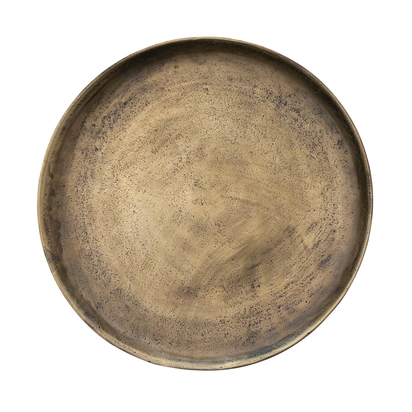 Aluminum Side Table | Antique Brass Finish