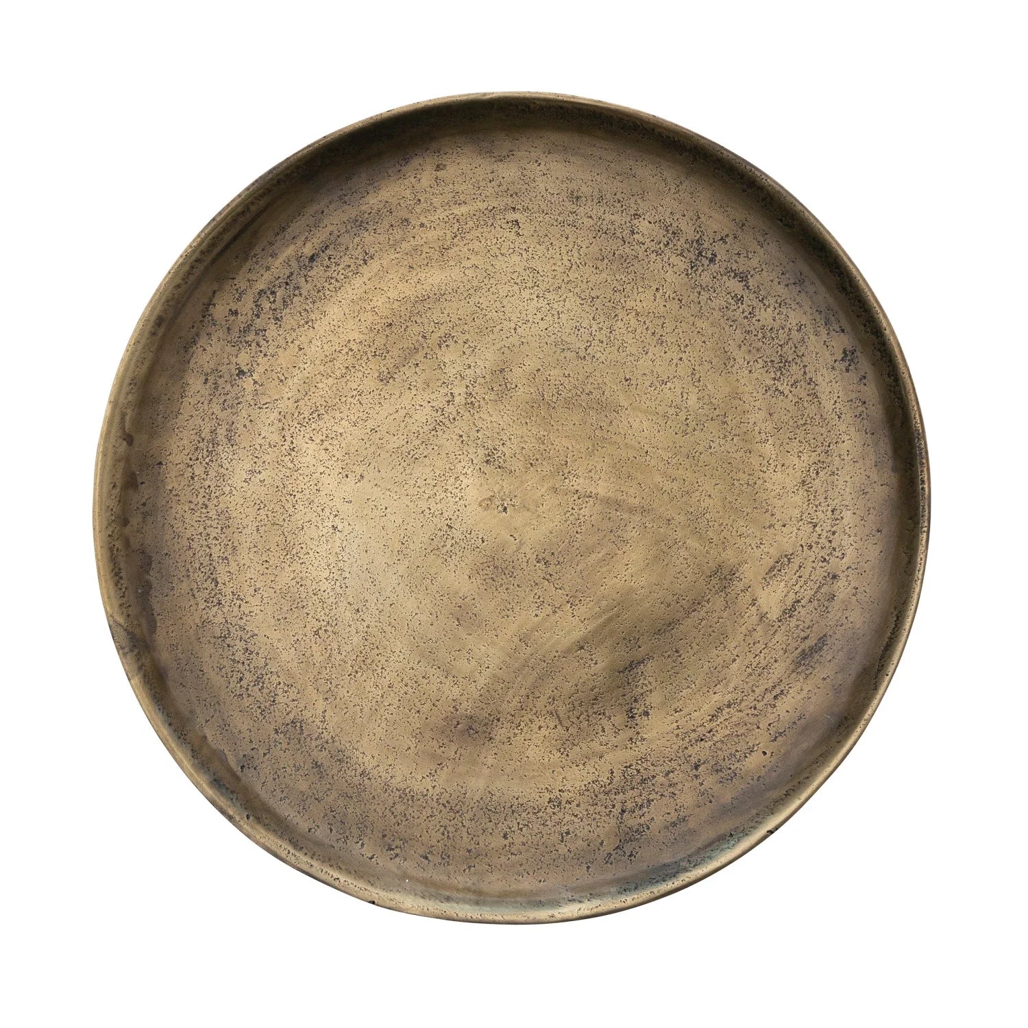 Aluminum Side Table | Antique Brass Finish