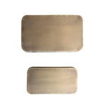 Antique Brass Metal Boxes, Set of 2