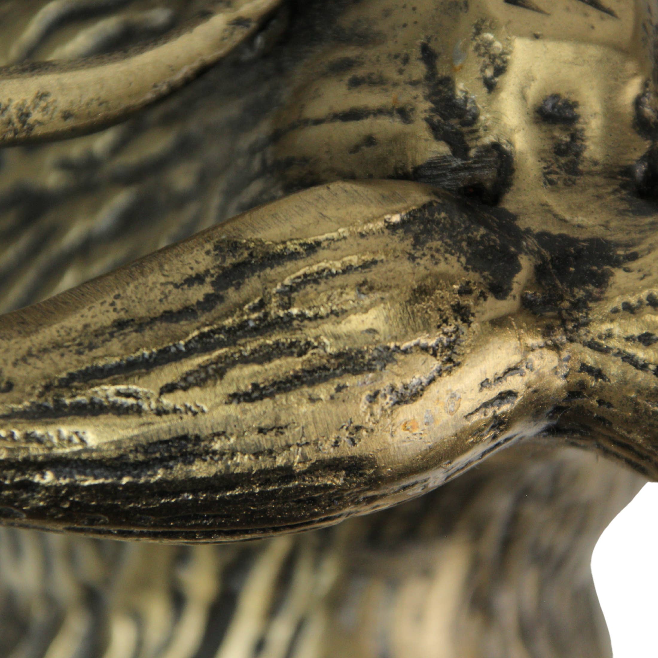 Gold Finish Hare Head Wall Hanging with Round Glasses